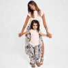 <span class="grassetto"> PANTALONI </span> alla Turca Satin Floreale Cipria Girl